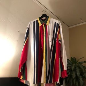 Vintage Early 90’s Nautica Color Block Button Up